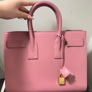 100% Authentic Brand New Saint Laurent Bo Mini Sac Jour bag in pink